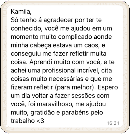 Depoimento de acompanhamento